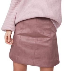 Aritzia Babaton suede mini skirt in plum